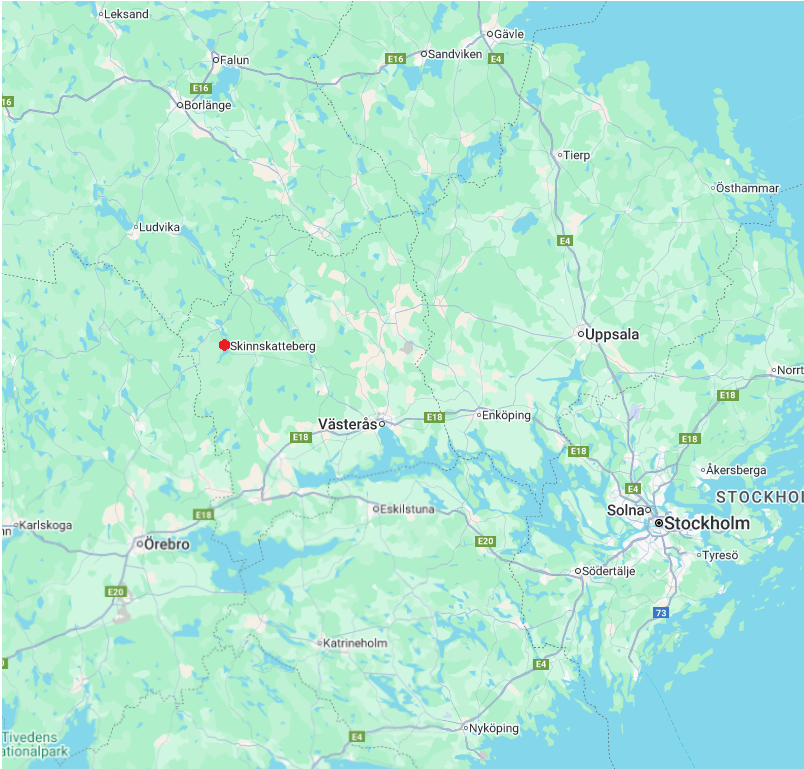 Karta till Skinnskatteberg